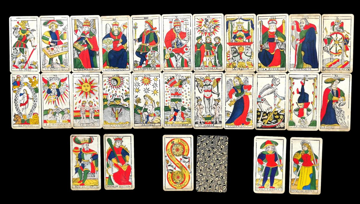 Karten aus dem Tarot de Marseille nach Nicolas Conver von 1760